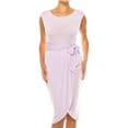 thumbnail image 4 of Women's Elegant Sleeveless Sheath Dress with Knife PleatsTulip Skirt Front Sash Detail, 4 of 5
