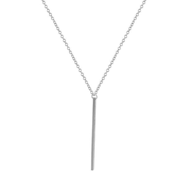 Delicadas cadenas de collar joyas estéticas largas palos elegnt colgantes colgantes gordos de San Valentín Chokers para chicas adolescentes plateado Inevent AP009181-02