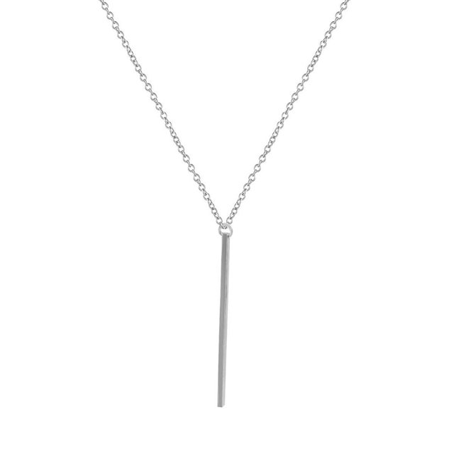 Delicadas cadenas de collar joyas estéticas largas palos elegnt colgantes colgantes gordos de San Valentín Chokers para chicas adolescentes plateado Inevent AP009181-02