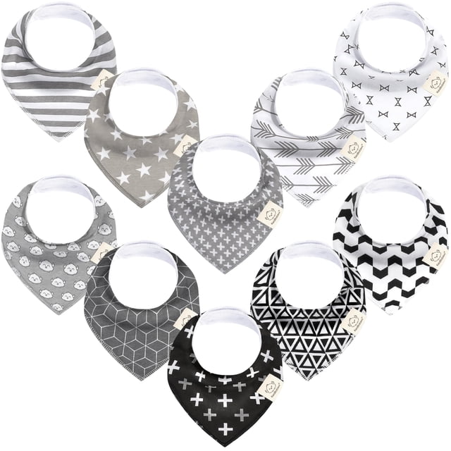 Baberos tipo bandana para bebés KeaBabies 10 unidades orgánicos 0-36 meses