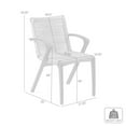 thumbnail image 4 of Brielle Outdoor Dark Eucalyptus Wood and Gray Rope Dining Chairs - Set of 2, 4 of 14
