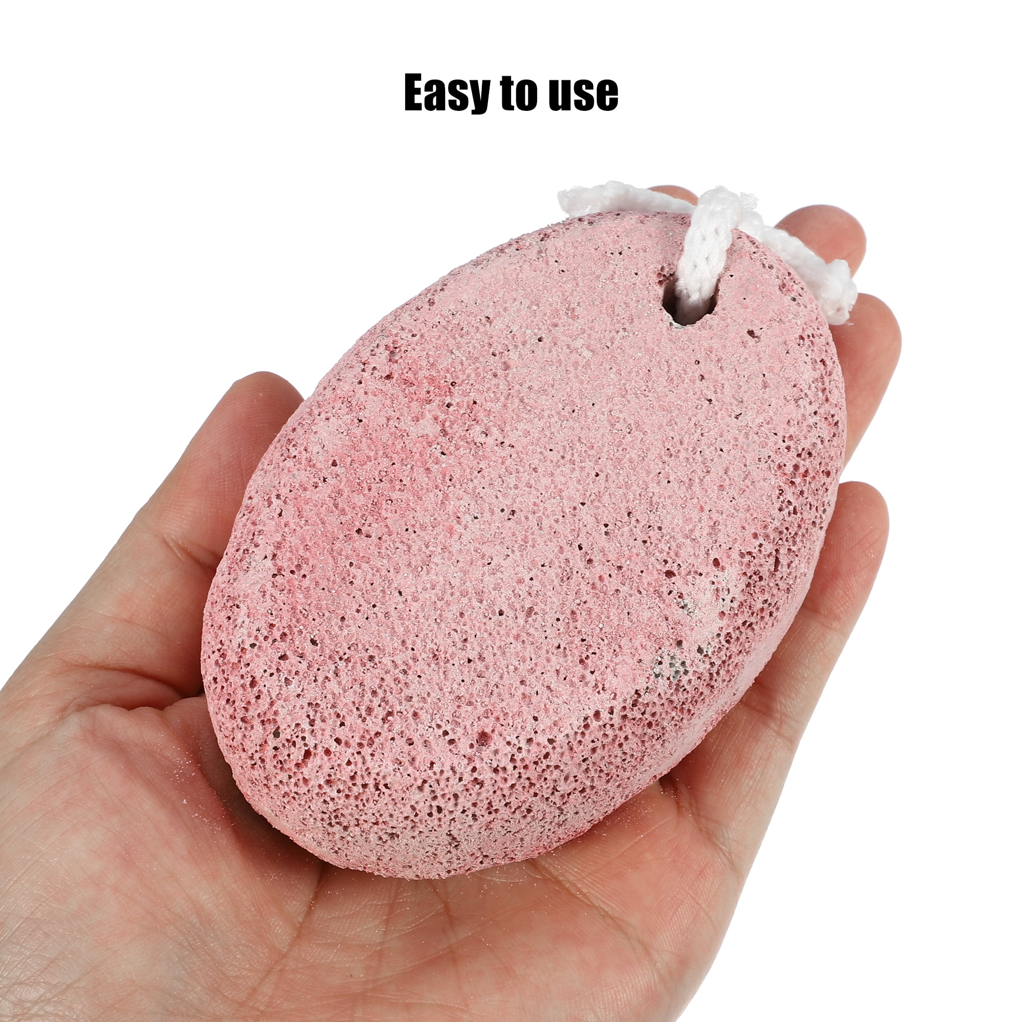 Unique Bargains 2 Pcs Foot Care Exfoliating Scrub Stone Pumice Stone Foot File Pink