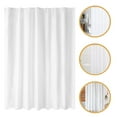 thumbnail image 3 of Extra Long Shower Curtains, 70 x 78 Inch Long Polyester Shower Curtain for Bathroom, White, 3 of 8