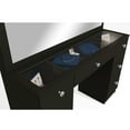 Ibbie Modern Vanity Table 7 Drawers Lights Mirror Glass Top Crystal