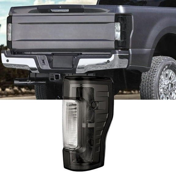 Nilight Taillight Assembly Compatible with 2017 2018 2019 Ford F250 F350 Super Duty Rear Lamp Replacement OE Style Passenger Side Smoke Lens