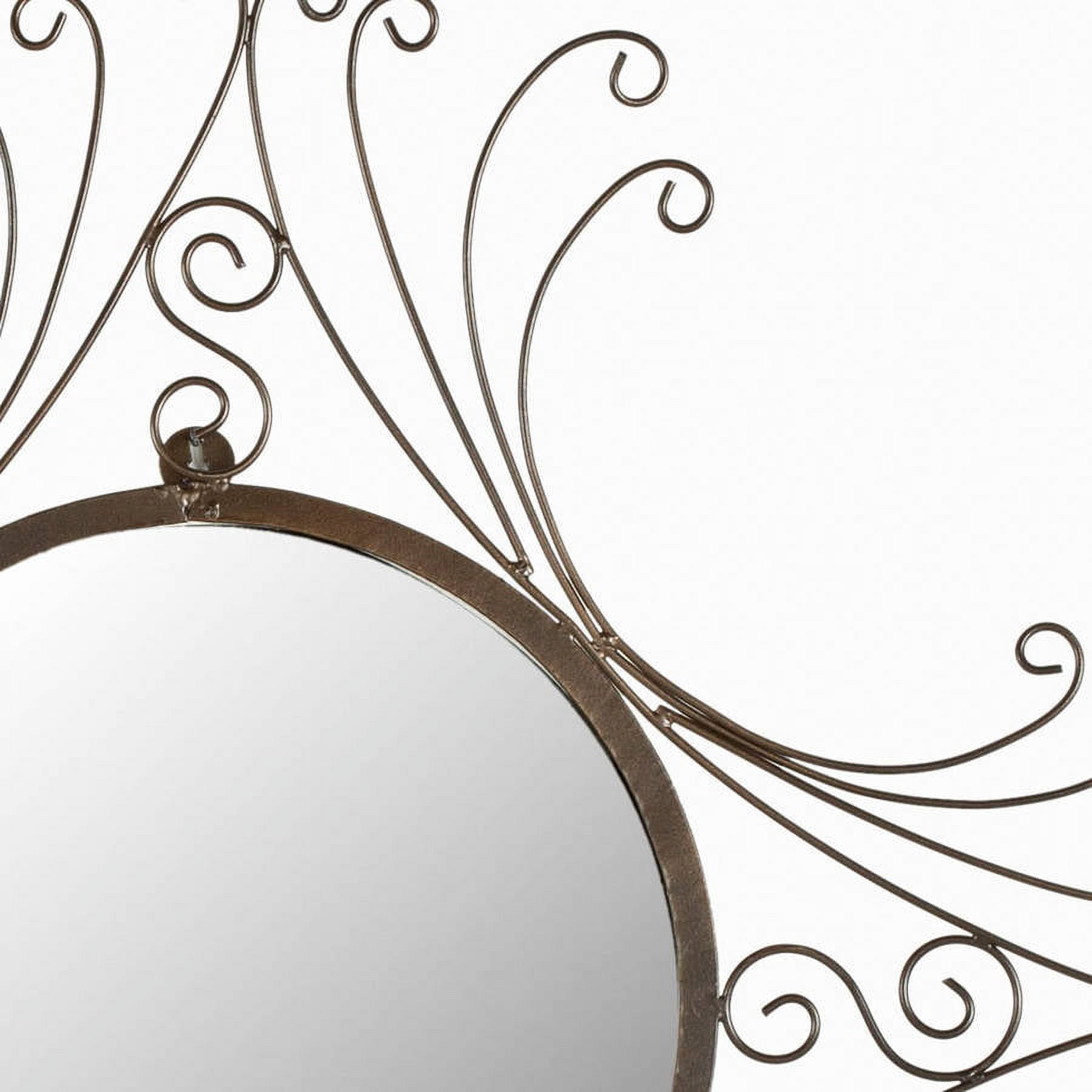 SAFAVIEH Maltese Round Glam Mirror, Espresso