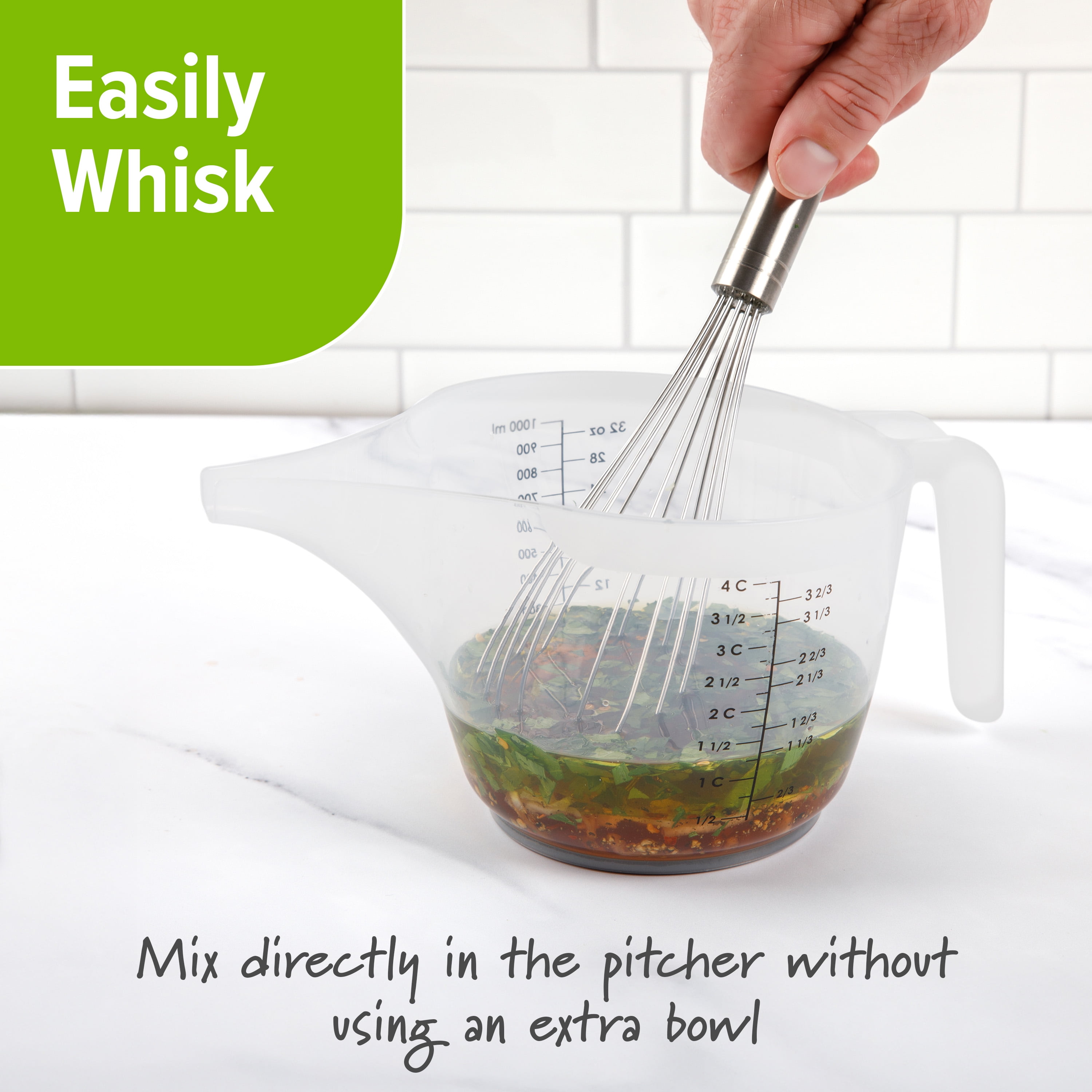 Prep Solutions Precise Pour Measuring Pitcher, Clear