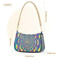 thumbnail image 3 of FORMRS Womens Shoulder Bag with Chain Strap Clutch Purse Cute Tote Handbag, Psychedelic Pattern, 3 of 7