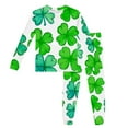 thumbnail image 3 of Xmyrz Toddler Girls Pajama Sets 2 Piece Pants Set Skin Friendly St Patricks Day Outfit Sleepwear Leisure Prints Long Sleeve Boys Pj Set Nightdress, 3 of 4