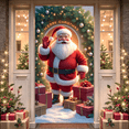 thumbnail image 2 of Decorative Design Santa Claus Banner Christmas Holiday Event Festive Backdrop for Christmas Party Home Decoration Winter Celebration, 2 of 7