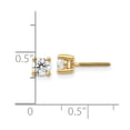 thumbnail image 4 of Primal Gold 14 Karat Yellow Gold Lab Grown Diamond 1/2ctw Certified VS/SI, D E F, Screw Back Earrings, 4 of 5