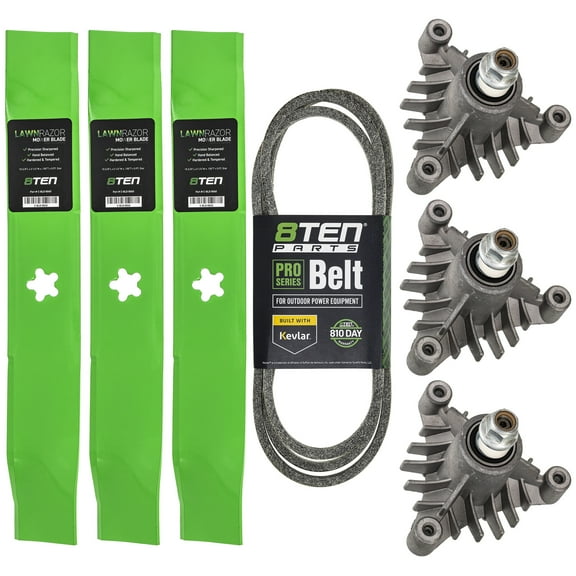 8TEN Deck Spindle Blade Belt Kit for AYP Husqvarna YTH180 YTH2046A MK1001964