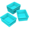 thumbnail image 1 of Storex Deep Storage Tray, Letter Size, 10 x 13 x 5 Inches, Teal, 5-Pack, 1 of 2