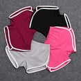 thumbnail image 5 of Dnzceghtig Pantalones cortos deportivos para mujeres y niñas, pantalones cortos para correr, gimnasio, playa, entrenamiento informal, Fitness, pantalones cortos - Rojo, 5 of 5