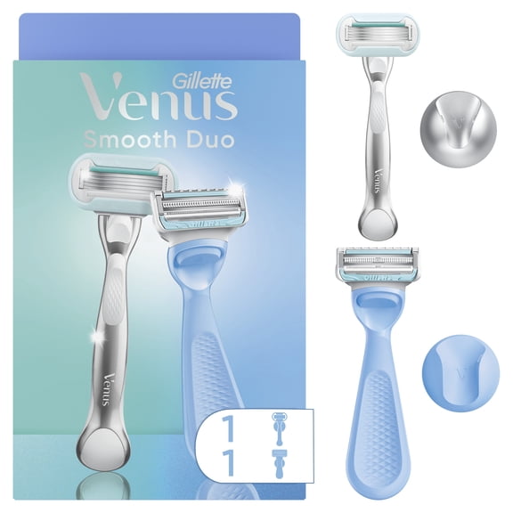 Gillette Venus Pubic Hair & Skin Duo Pack, Body Razor and Intimate Razor, Shaving Kit for Women, 1 Body Razor 1 Pubic Razor