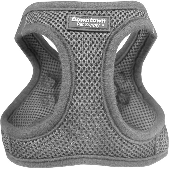 GFDYREE Step in Dog Harness for Small Dogs No Pull, Large, Light Gray - Adjustable Harness with Padded Mesh Fabric and Reflective Trim - Buckle Strap Harness for Dogs