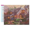 thumbnail image 3 of Paisaje de la casa Diamante de imitación redondo Pintura de cristal de punto de cruz Decoración del hogar Imagen de cristal Vogacara JJ15241-02, 3 of 6