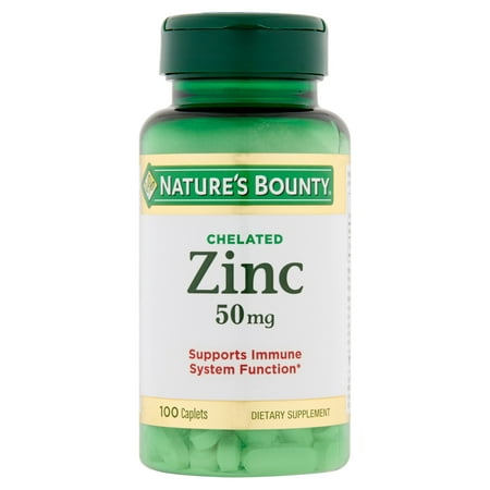 Nature's Bounty chélate de zinc 50mg 100 Caplets