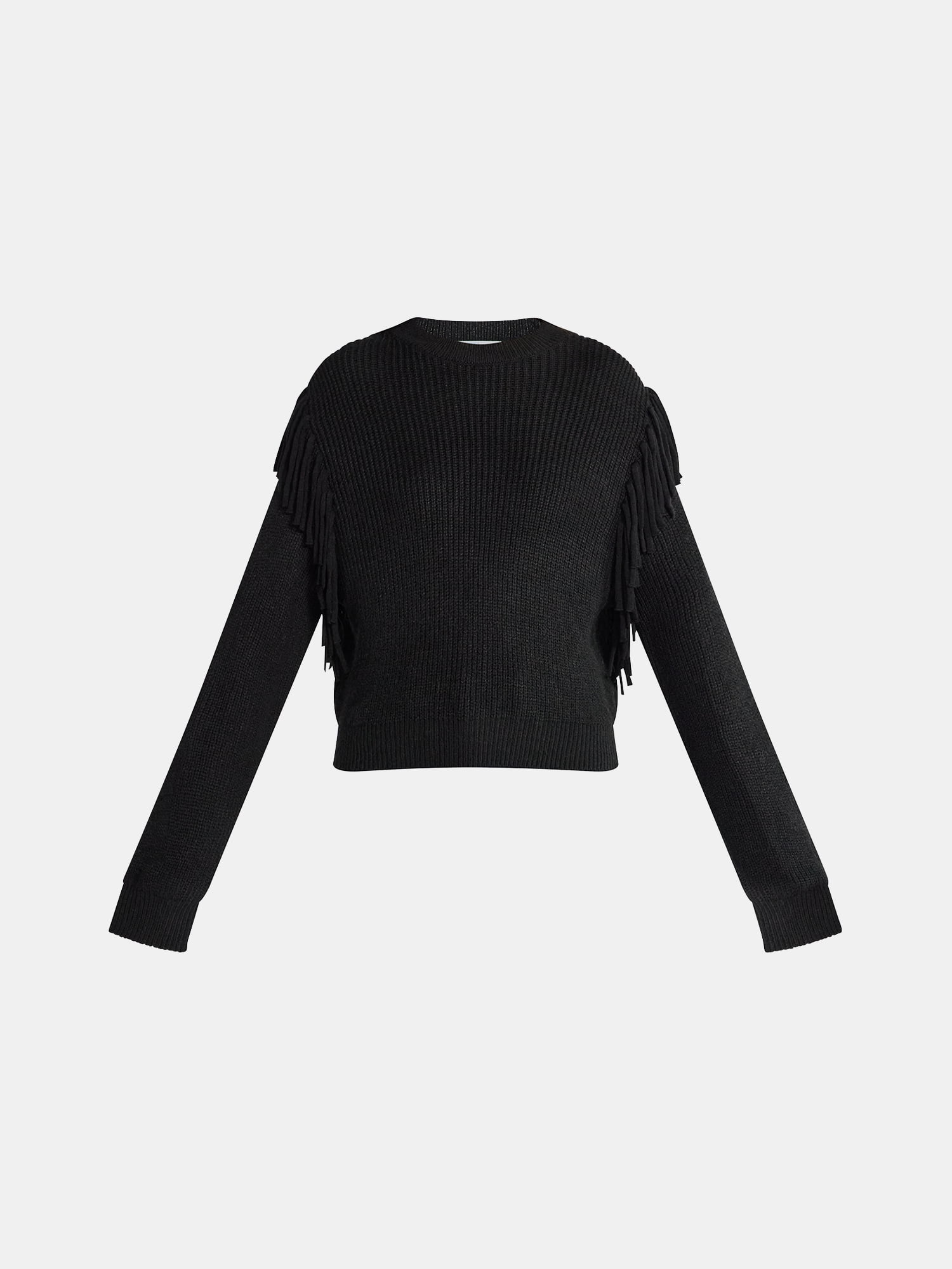 Time and Tru Women's Fringe Pullover Sweater, Midweight, Sizes XS-XXXL