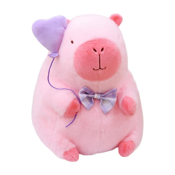 Bunblic Capybara Toy Capybara Stuffed Animal Birthday Gifts Car Decor Funny Bedroom Decoration Doll for Family and Baby Kids hold balloon 40cm
