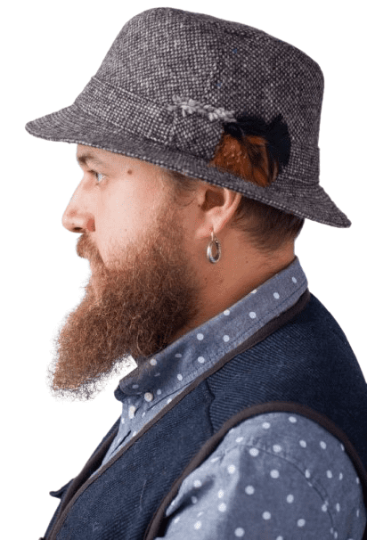 Hanna Hats Walking Hat Donegal Tweed 