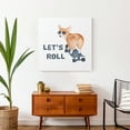 thumbnail image 4 of Creative Products Let's Roll Corgi 24x24 Canvas Wall Art, 4 of 5