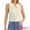 Apricot, variant on DARING DIVA Women's Button-Down Peter Pan Collar Tank Tops XS Apricot
