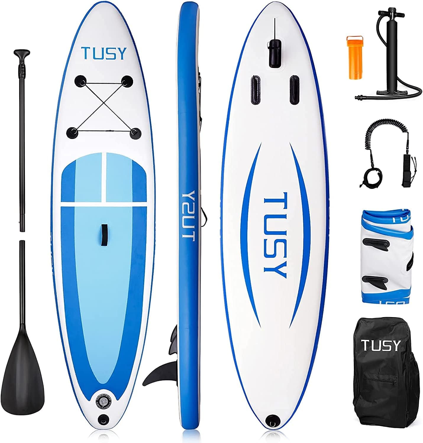 TUSY Inflatable Paddle Boards 10' Inflatable Paddleboards with All SUP
