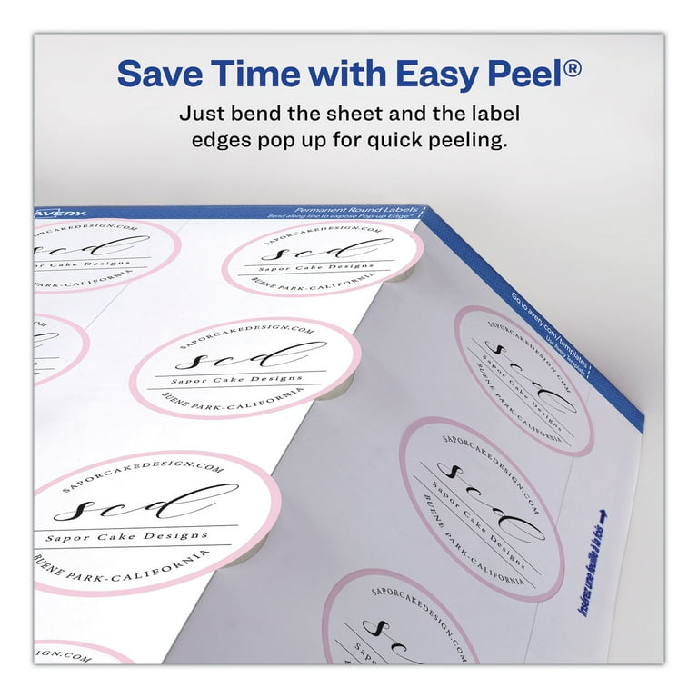 Printable Self-Adhesive Permanent ID Labels w/Sure Feed, 0.75 Printable Self-Adhesive Permanent ID Labels w/Sure Feed, 0.75