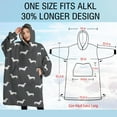 thumbnail image 4 of Oversized Wearable Blanket Hoodie,Dachshund Sherpa Blanket Hoodie with Super Pockets,Super Warm Fuzzy Pullover for Women & Men, 4 of 6