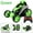 Green, variant on Yellow Yellow Luminous Rc Stunt Dump Truck Toy 360 Rolling Double Sided Remote Control Vehicle With Lights