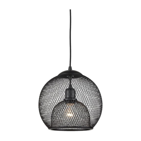 494412-BK-Kuzco Lighting-Gibraltar - 1 Light Pendant-11.5 Inches Tall and 12 Inches Wide-Black Finish    -Traditional Installation