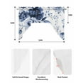 thumbnail image 6 of Blue Floral Art Kitchen Curtains Swag Valance for Windows/Bathroom/Cafe, Watercolor Botanical Spring Flowers Rod Pocket Drape Panel Swag Curtain Valance for Bedroom/Living Room 55''x36'', 6 of 6
