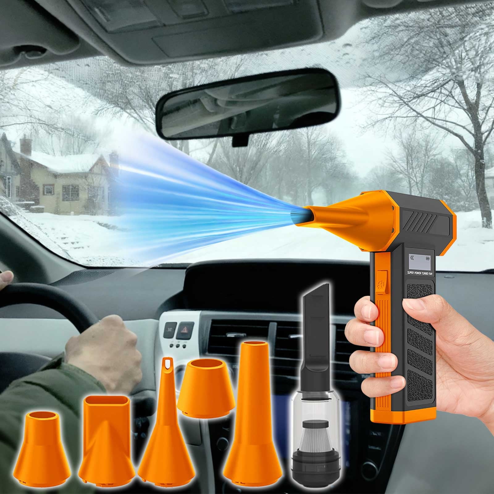 Electric Air Duster 130000RPM Cordless Dust Blower With LED Display 4 Speed Adjustable High Pressure Air Cleaner, Multi Nozzle Air Blower for Keyboard PC Car Interior Electronics Cleaning