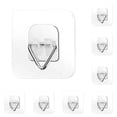 thumbnail image 2 of 10PCS Adhesive Invisible Plate Hangers for Wall, Picture Hangers Plate Holders Wall Hanging Hooks Display Hangers for Decorative Plates Photo Frames Artwork Home Wall Display Use,Clear*10,2.24x2.24", 2 of 6