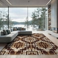 thumbnail image 2 of ODIKA 8'x10' Washable Area Rug Boho Cream Abstract Geometric Trellis Interwoven Print Beige for King Size Bedroom Under Bed, Master Suite, Non-Shedding, Easy Care, 2 of 7