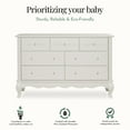 thumbnail image 6 of Evolur Aurora 7-Drawer Double Dresser in Ivory Lace, Spacious Drawers, 6 of 9
