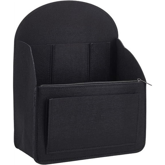 1 pc Felt Backpack Organizer Insert Travel Rucksack Insert Bag Organizer Felt Handbag Shaper Large Divider Laptop Shoulder Bag Diaper Bag Storage Organizer 10.63x5.91x13.39 Inch Black