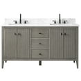 thumbnail image 5 of Vanity Art 60" Bathroom Vanity with Sink, Freestanding Storage Cabinet with Engineered Marble Top, Flip Down Tray, Drawer, and Shelve, 5 of 6
