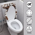 thumbnail image 4 of HELLHERO Elastic Fabric Lid Cover Set for Toilet for Bathroom Supplies Easter Toilet Seat Protector with Stretch 2 Pack, 4 of 7