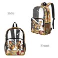 thumbnail image 2 of SEANATIVE 17 Inches Clear Backpack for Teens Kids Transparent Bookbag See Through School Bag PVC Heavy Duty Daypack with Adjustable Straps, Abstract Butterfly Pattern, 2 of 7