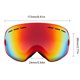 thumbnail image 3 of Gafas de esquí Gafas de Nieve Gafas de Deportes de Nieve de Invierno para Hombres Mujeres Rojo, 3 of 7