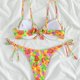 thumbnail image 3 of Conjunto de bikini para mujer Tie Dye Lace Up Back Traje de baño de dos piezas Feliz Sencillez, 3 of 5