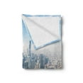 thumbnail image 2 of Cityscape Soft Flannel Fleece Blanket, Aerial View of Chicago USA Tall Buildings Contemporary Architecture Skyscrapers, Cozy Plush for Indoor and Outdoor Use, 70" x 90", Multicolor, by Ambesonne, 2 of 5