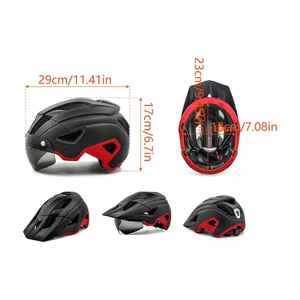 NEXAVKPR Rechargeable Bike Helmet with Magnetic Visors and Built in LED Safety Lighting