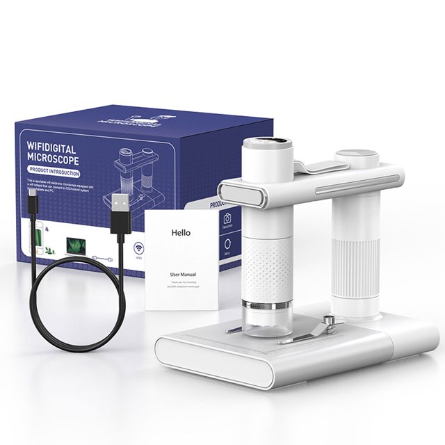 Microscopio digital WiFi 50X-1000X 2MP Microscopios electrónicos USB (Blanco) Tmvgtek Para estrenar