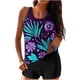 thumbnail image 2 of Traje de baño de dos piezas para mujer, trajes de baño para mujer, traje de baño de dos piezas con espalda de tirantes y estampado conservador para mujer, vestido de baño para mujer, 2 of 6