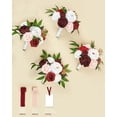 thumbnail image 2 of 7 Inch Artificial Flowers Wedding Bouquets for Bridesmaid, Set of 4, Rose Red & White Bride Tossing Bouquet for Wedding Ceremony Festivals Bridal Shower Rehearsal Dinner Vintage Party, 2 of 4