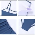 thumbnail image 4 of Curuila Kids Girls One Piece Swimsuit Straps Solid Color Square Neck Tops With Printed Cover Up Casual Fashionable Swimwear For Swim Beach Navy Size 15-16 Years, 4 of 4
