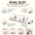 thumbnail image 5 of Chnmavx 10-Packs Christmas Light Clips, Hooks For Outdoor String Lights Clips, Heavy Duty White Cable Clips with Waterproof Adhesive Strips, String Lights Cord Organizer Hooks For Party Decor, 5 of 11